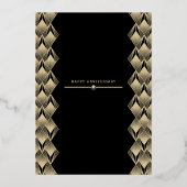 Moderne Golden 50th Jubileum Retro Celebration Folie Uitnodiging (Achterkant)