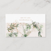 Moderne Golden Circles Eucalyptus Corporate Visitekaartje (Achterkant)