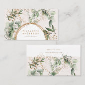 Moderne Golden Circles Eucalyptus Corporate Visitekaartje (Voorkant / Achterkant)