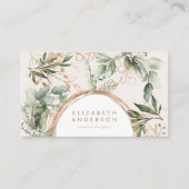 Moderne Golden Circles Eucalyptus Corporate Visitekaartje (Voorkant)