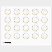 Moderne Golden Leaf krans Dank u Sticker (Vel)