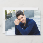 Moderne Golden Red Graduation Party Kaart (Achterkant)