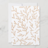 Moderne Golden Wreath Heart Wedding Uitnodiging (Achterkant)