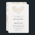 Moderne Golden Wreath Heart Wedding Uitnodiging<br><div class="desc">Deze prachtige moderne gouden hart (faux gouden textuur) geweven uit delicate takken bruiloft uitnodiging zal perfect zijn om uit te sturen naar uw gasten. Personaliseer het en voeg andere bijpassende briefpapier van de Golden Love Grows https://www.zazzle.com/collections/golden_love_grows-119293278792548070</div>