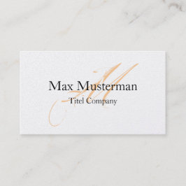 Moderne goldene Monogramm Visitenkarte Visitekaartje