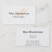 Moderne goldene Monogramm Visitenkarte Visitekaartje (Voorkant / Achterkant)