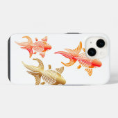 Moderne Goldfish White iPhone 14 Hoesjes Hoesje (Achterkant horizontaal)