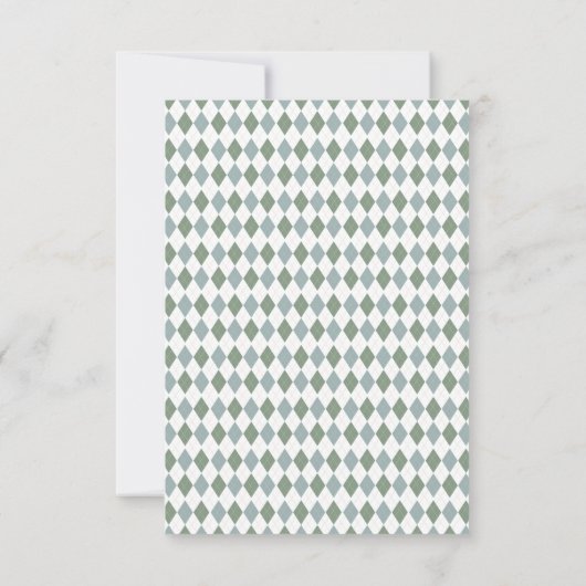 Moderne Golf Baby shower dank je kaart (Achterkant)