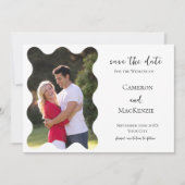 Moderne Golf Foto Bruiloft Save the Date Uitnodigi (Voorkant)