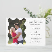 Moderne Golf Foto Trouwkaart Save the Date Uitnodi (Staand voorkant)