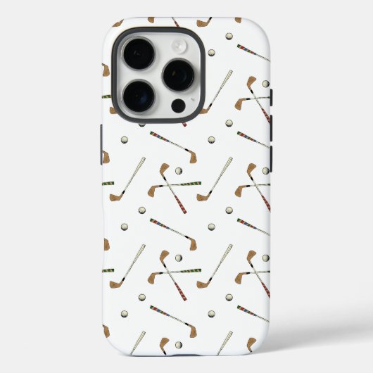 Moderne Golf Golfer Club Ball Pattern Wit Case-Mate iPhone Case (Achterkant)