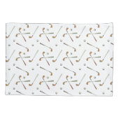 Moderne Golf Golfer Club Ball Pattern Wit Kussensloop (Achterkant-Links)