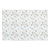 Moderne Golf Golfer Club Ball Pattern Wit Kussensloop (Achterkant-Rechts)