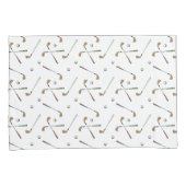 Moderne Golf Golfer Club Ball Pattern Wit Kussensloop (Voorkant-Rechts)