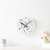 Moderne Golf Golfer Club Ball Pattern Wit Ronde Klok (Huis)