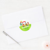 Moderne Golf Golfer Par-tee Kinderverjaardag Ronde Sticker (Envelop)