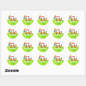 Moderne Golf Golfers Par-tee Kinderverjaardag Ronde Sticker (Vel)