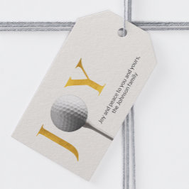Moderne Golf Joy & Peace Kerstmis Cadeaulabel