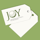 Moderne Golf Joy & Peace Kerstmis Cadeaulabel