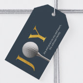Moderne Golf Joy & Peace Navy Blue Christmas Cadeaulabel