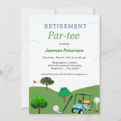 Moderne golf liefhebber pensioenfeest  kaart (Voorkant)