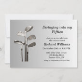 Moderne Golf Sport Golf Clubs 50e verjaardag Kaart (Voorkant)