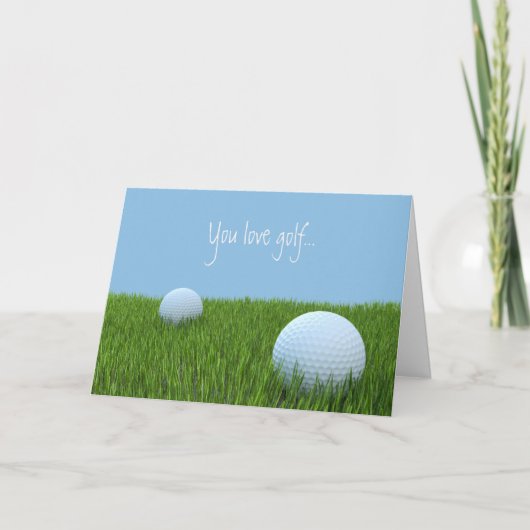 Moderne Golf Vaderdag Kaart voor Golfing Papa (Voorkant)