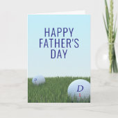 Moderne Golfbal Golfer Vader Vaderdag Kaart (Voorkant)