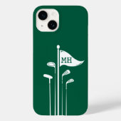 Moderne golfclubs Creëer uw eigen Initialen Case-Mate iPhone Case (Achterkant)