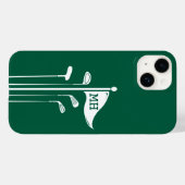 Moderne golfclubs Creëer uw eigen Initialen Case-Mate iPhone Case (Achterkant (horizontaal))