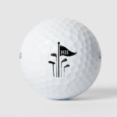 Moderne golfclubs Creëer uw eigen Initialen Golfballen (Voorkant)