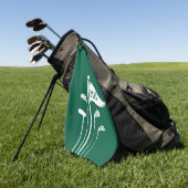 Moderne golfclubs Creëer uw eigen Initialen Golfhanddoek (Groen)