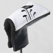Moderne golfclubs Creëer uw eigen Initialen Golfheadcover (3/4 voorkant)