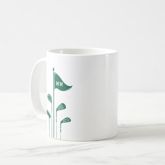 Moderne golfclubs Creëer uw eigen Initialen | Gree Koffiemok (Voorkant links)