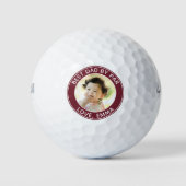 Moderne golfer beste vader door par aangepaste fot golfballen (Voorkant)