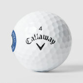 Moderne Golfer Blauwe Humoristische Dames Golf Fav Golfballen (Logo)