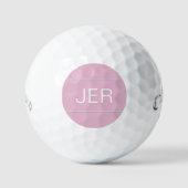 Moderne Golfer Eenvoudige Monogram voor Haar Chic Golfballen (Voorkant)