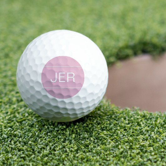 Moderne Golfer Eenvoudige Monogram voor Haar Chic Golfballen