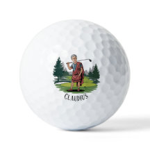 Moderne Golfer Grappige Illustratie Custom Bad Str