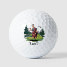 Moderne Golfer Grappige Illustratie Custom Bad Str Golfballen