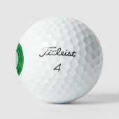 Moderne Golfer Mannelijke Silhouet Grappige Uitspr Golfballen (Logo)