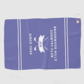 Moderne Golfer Monogram Golfclubs Periwinkle Golfhanddoek (Horizontaal)