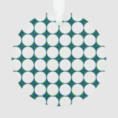 Moderne Golfer NAAM Golfballen Blauw Groen Plezier Ornament (achterkant)