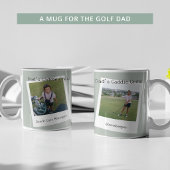 Moderne Golfer Vader 3 Foto Collage Aangepaste Ond Koffiemok