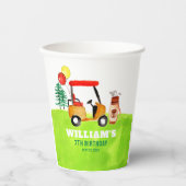 Moderne golfgolfers Par-t-shirt Kids Verjaardag Papieren Bekers (Voorkant)