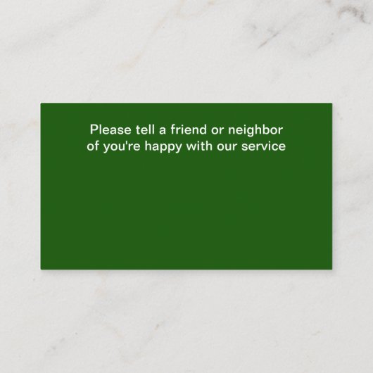 Moderne golfkar en golfauto visitekaartje (Achterkant)