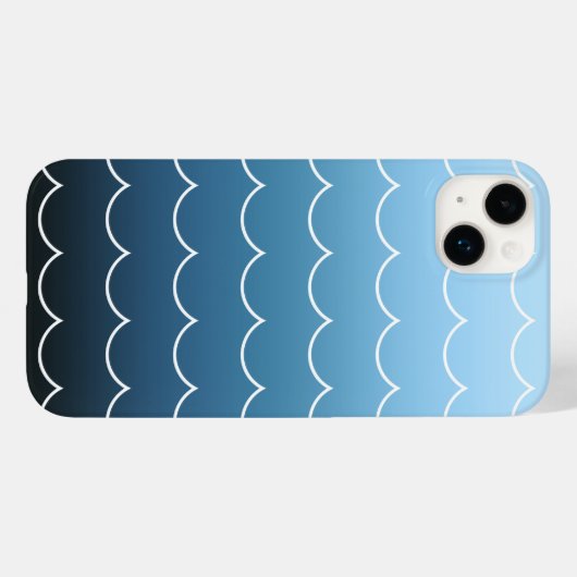 Moderne golflengte die Blauwe gradiënt plant Case-Mate iPhone Case (Achterkant (horizontaal))