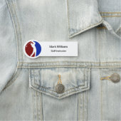 Moderne Golfleraar Thema Naamlabel Naamplaatje (In situ)