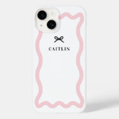 Moderne golfpatroon boog blush monogram Case-Mate iPhone case (Achterkant)