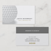 Moderne Golfstrook met grijze sociale media Visitekaartje (Voorkant / Achterkant)